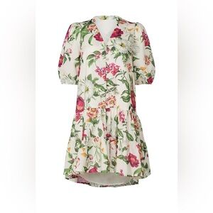 Elegant Floral High-Low Dress